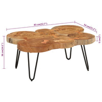 Thumbnail for Couchtisch 36 cm 6 Stämme Massivholz Akazie