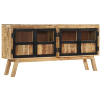 Thumbnail for Sideboard Braun und Schwarz 160x30x76 cm Massivholz Mango