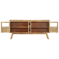 Thumbnail for Sideboard Braun und Schwarz 160x30x76 cm Massivholz Mango