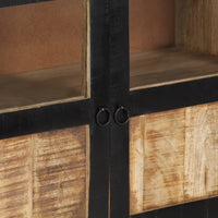 Thumbnail for Sideboard Braun und Schwarz 160x30x76 cm Massivholz Mango