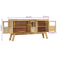Thumbnail for Sideboard Braun und Schwarz 160x30x76 cm Massivholz Mango