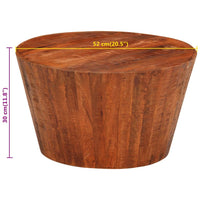 Thumbnail for Couchtisch Ø 52x30 cm Massivholz Mango