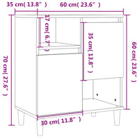 Thumbnail for Sideboards 2 Stk. Räuchereiche 60x35x70 cm Holzwerkstoff