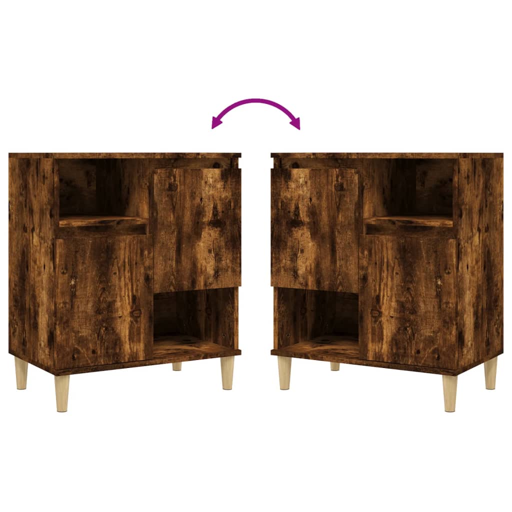 Sideboards 3 Stk. Räuchereiche 60x35x70 cm Holzwerkstoff