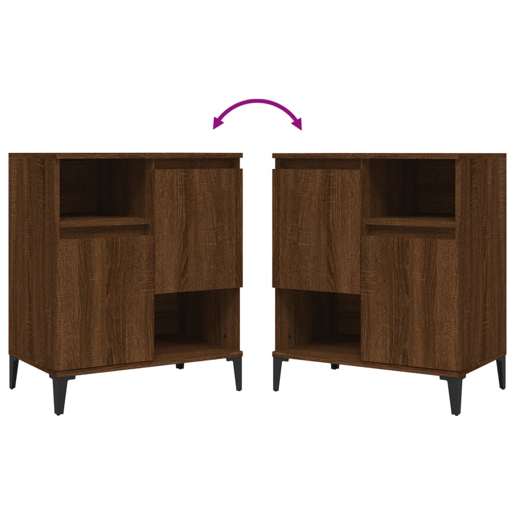 Sideboards 3 Stk. Braun Eichen-Optik 60x35x70 cm Holzwerkstoff