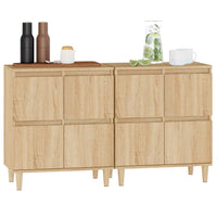 Thumbnail for Sideboards 2 Stk. Sonoma-Eiche 60x35x70 cm Holzwerkstoff