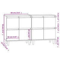 Thumbnail for Sideboards 2 Stk. Sonoma-Eiche 60x35x70 cm Holzwerkstoff