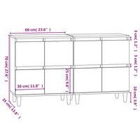 Thumbnail for Sideboards 2 Stk. Grau Sonoma 60x35x70 cm Holzwerkstoff