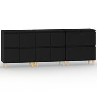Thumbnail for Sideboards 3 Stk. Schwarz 60x35x70 cm Holzwerkstoff