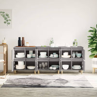 Thumbnail for Sideboards 3 Stk. Grau Sonoma 60x35x70 cm Holzwerkstoff