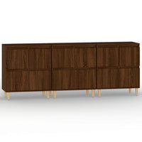 Thumbnail for Sideboards 3 Stk. Braun Eichen-Optik 60x35x70 cm Holzwerkstoff