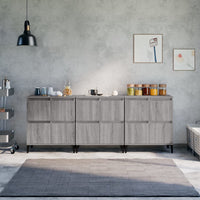 Thumbnail for Sideboards 3 Stk. Grau Sonoma 60x35x70 cm Holzwerkstoff