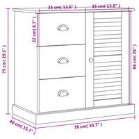 Thumbnail for Sideboard mit Schubladen VIGO 78x40x75 cm Massivholz Kiefer