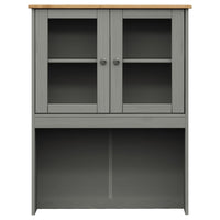 Thumbnail for Sideboard-Aufsatz VIGO Grau 78x30x100 cm Massivholz Kiefer