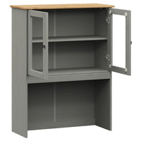 Thumbnail for Sideboard-Aufsatz VIGO Grau 78x30x100 cm Massivholz Kiefer