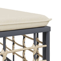 Thumbnail for 4-tlg. Garten-Lounge-Set mit Kissen Anthrazit Poly Rattan