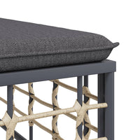 Thumbnail for 5-tlg. Garten-Lounge-Set mit Kissen Anthrazit Poly Rattan