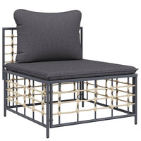 Thumbnail for 7-tlg. Garten-Lounge-Set mit Kissen Anthrazit Poly Rattan