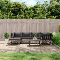Thumbnail for 7-tlg. Garten-Lounge-Set mit Kissen Anthrazit Poly Rattan