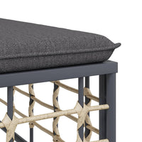 Thumbnail for 10-tlg. Garten-Lounge-Set mit Kissen Anthrazit Poly Rattan