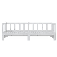 Thumbnail for Tagesbett Ausziehbar Weiß 2x(90x200) cm Massivholz Kiefer