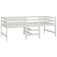 Thumbnail for Massivholzbett ohne Matratze Weiß 90x200 cm Kiefernholz