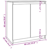 Thumbnail for Beistellschrank 60x36x65 cm Massivholz Kiefer