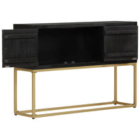 Thumbnail for Sideboard Schwarz und Golden 110x30x75 cm Massivholz Mango