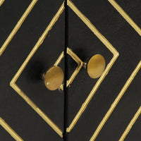 Thumbnail for Sideboard Schwarz und Golden 110x30x75 cm Massivholz Mango