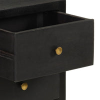 Thumbnail for Sideboard Schwarz und Golden 110x30x75 cm Massivholz Mango