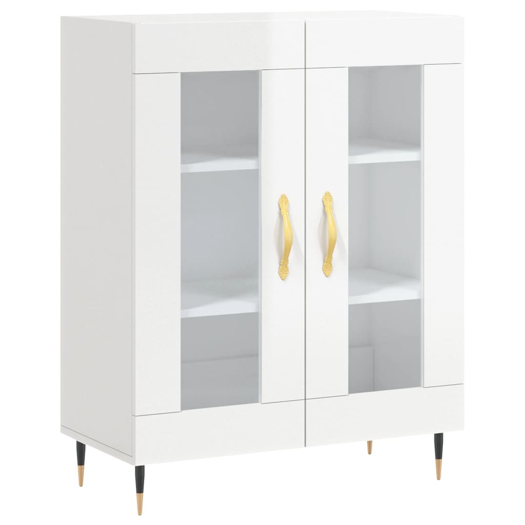 Sideboard Hochglanz-Weiß 69,5x34x90 cm Holzwerkstoff