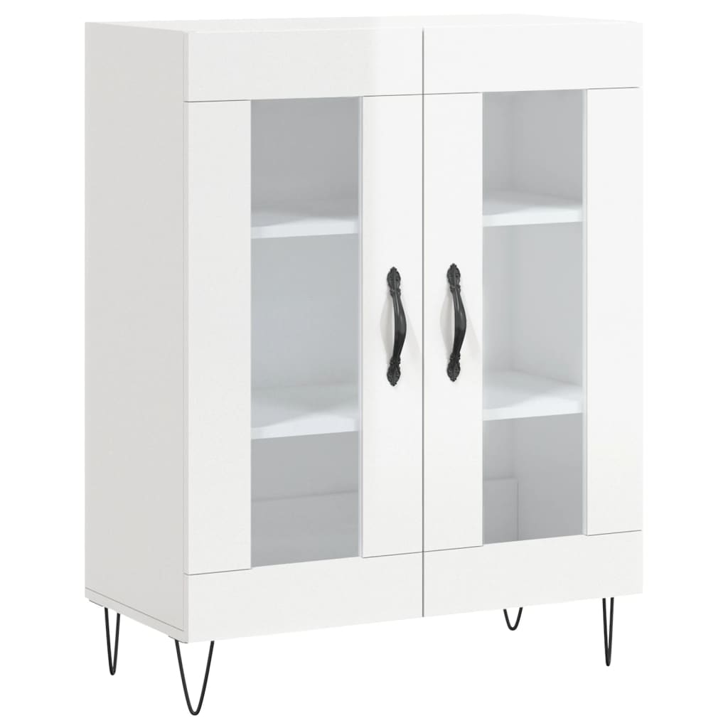 Sideboard Hochglanz-Weiß 69,5x34x90 cm Holzwerkstoff