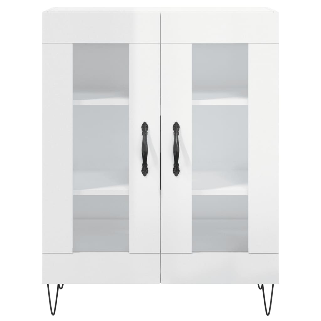 Sideboard Hochglanz-Weiß 69,5x34x90 cm Holzwerkstoff