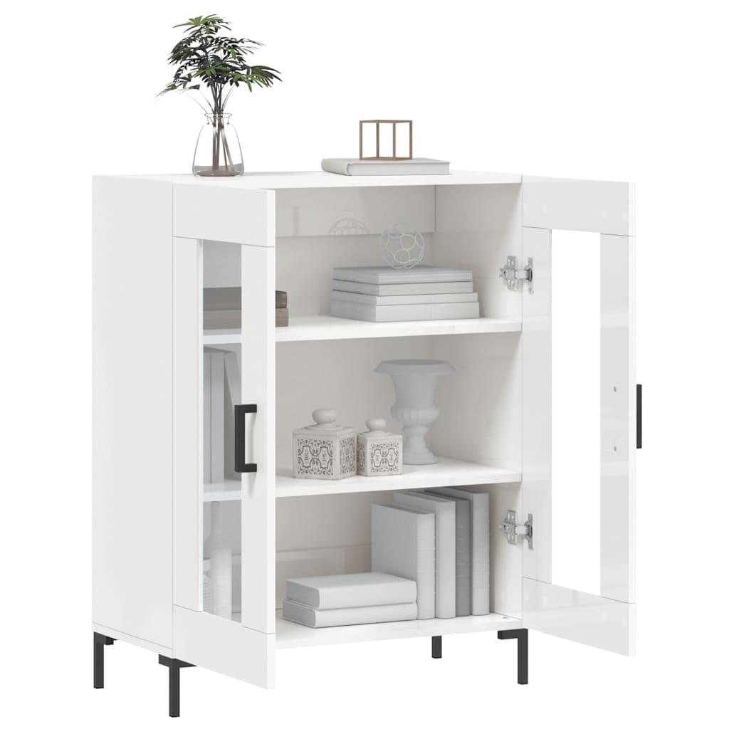 Sideboard Hochglanz-Weiß 69,5x34x90 cm Holzwerkstoff