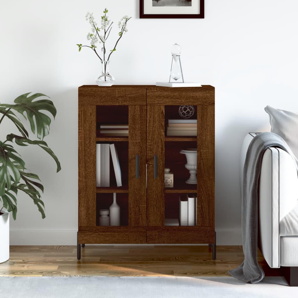 Sideboard Braun Eichen-Optik 69,5x34x90 cm Holzwerkstoff
