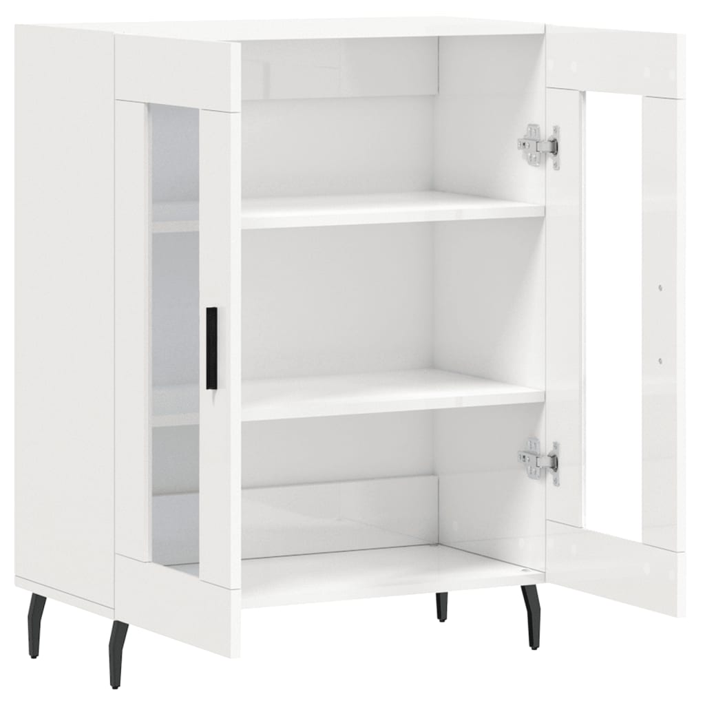 Sideboard Hochglanz-Weiß 69,5x34x90 cm Holzwerkstoff
