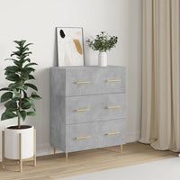 Thumbnail for Sideboard Betongrau 69,5x34x90 cm Holzwerkstoff