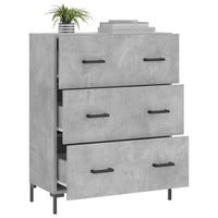 Thumbnail for Sideboard Betongrau 69,5x34x90 cm Holzwerkstoff
