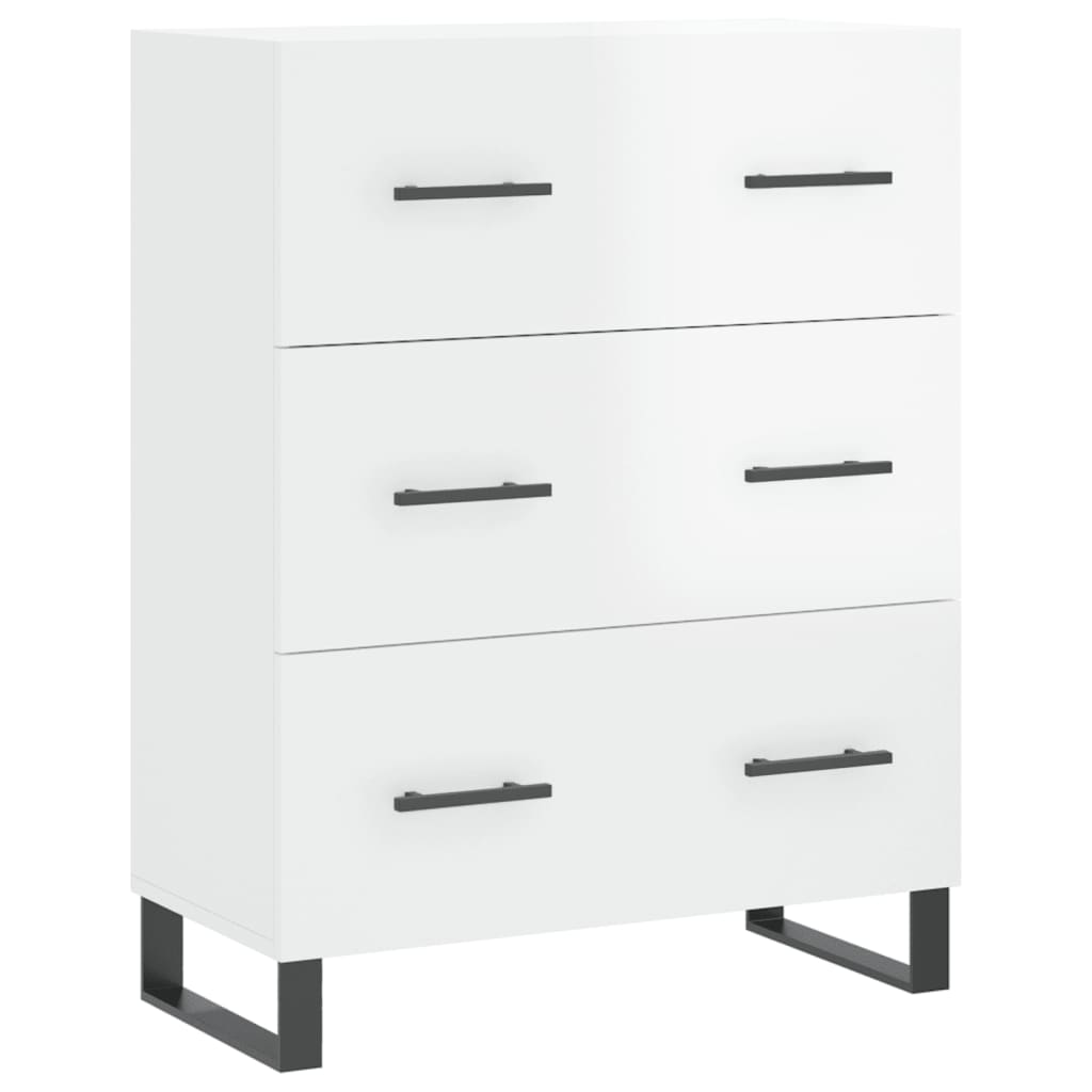 Sideboard Hochglanz-Weiß 69,5x34x90 cm Holzwerkstoff