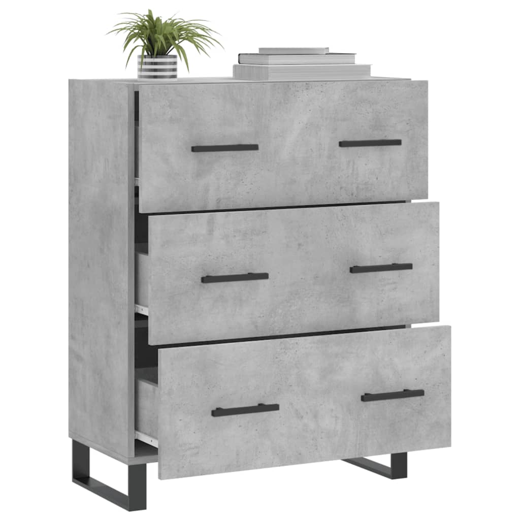 Sideboard Betongrau 69,5x34x90 cm Holzwerkstoff