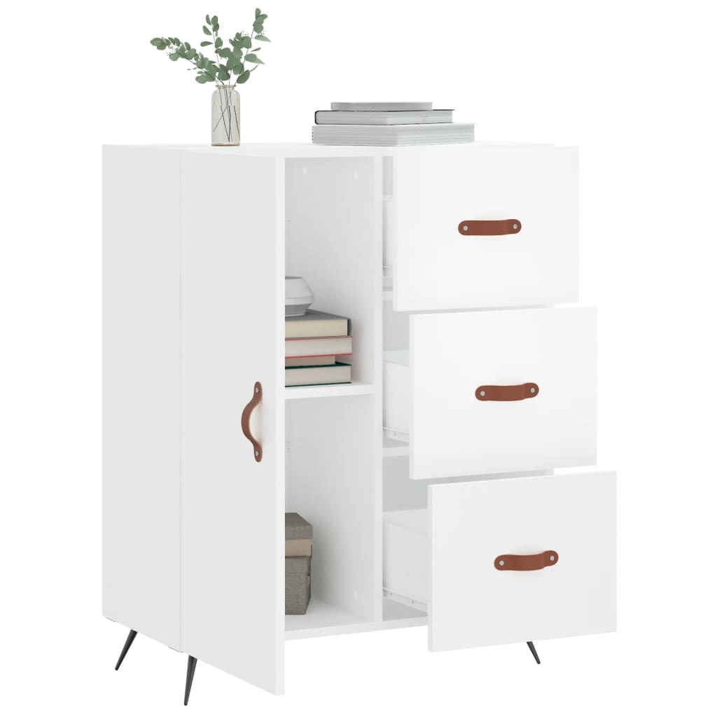 Sideboard Hochglanz-Weiß 69,5x34x90 cm Holzwerkstoff