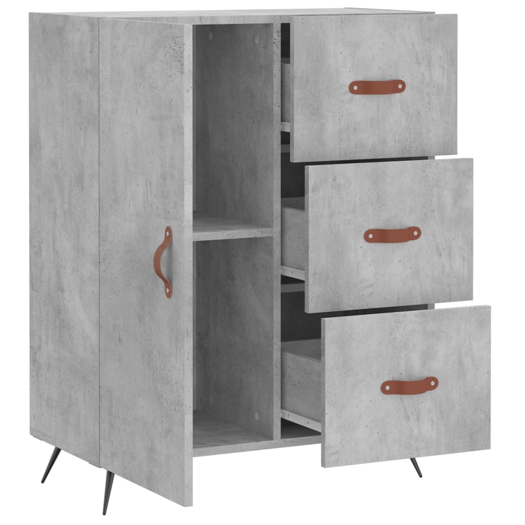 Sideboard Betongrau 69,5x34x90 cm Holzwerkstoff