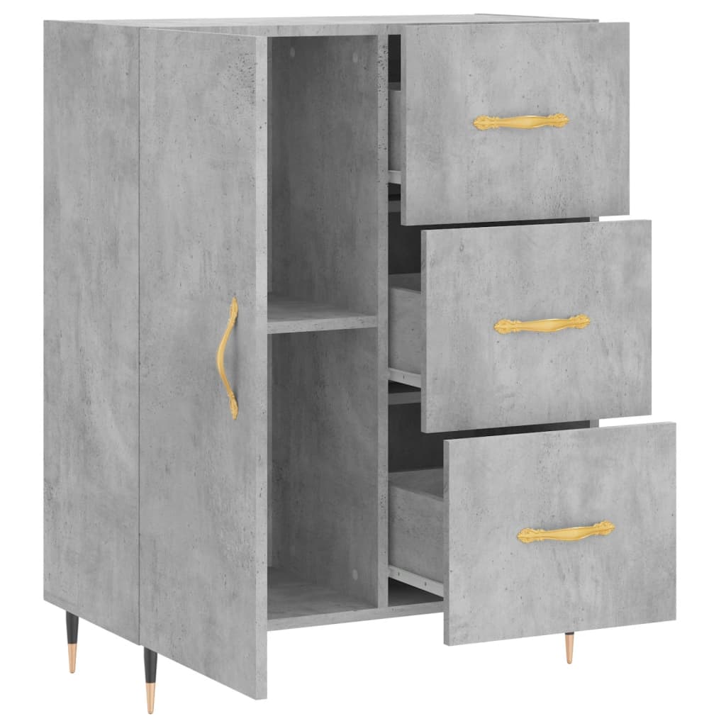 Sideboard Betongrau 69,5x34x90 cm Holzwerkstoff