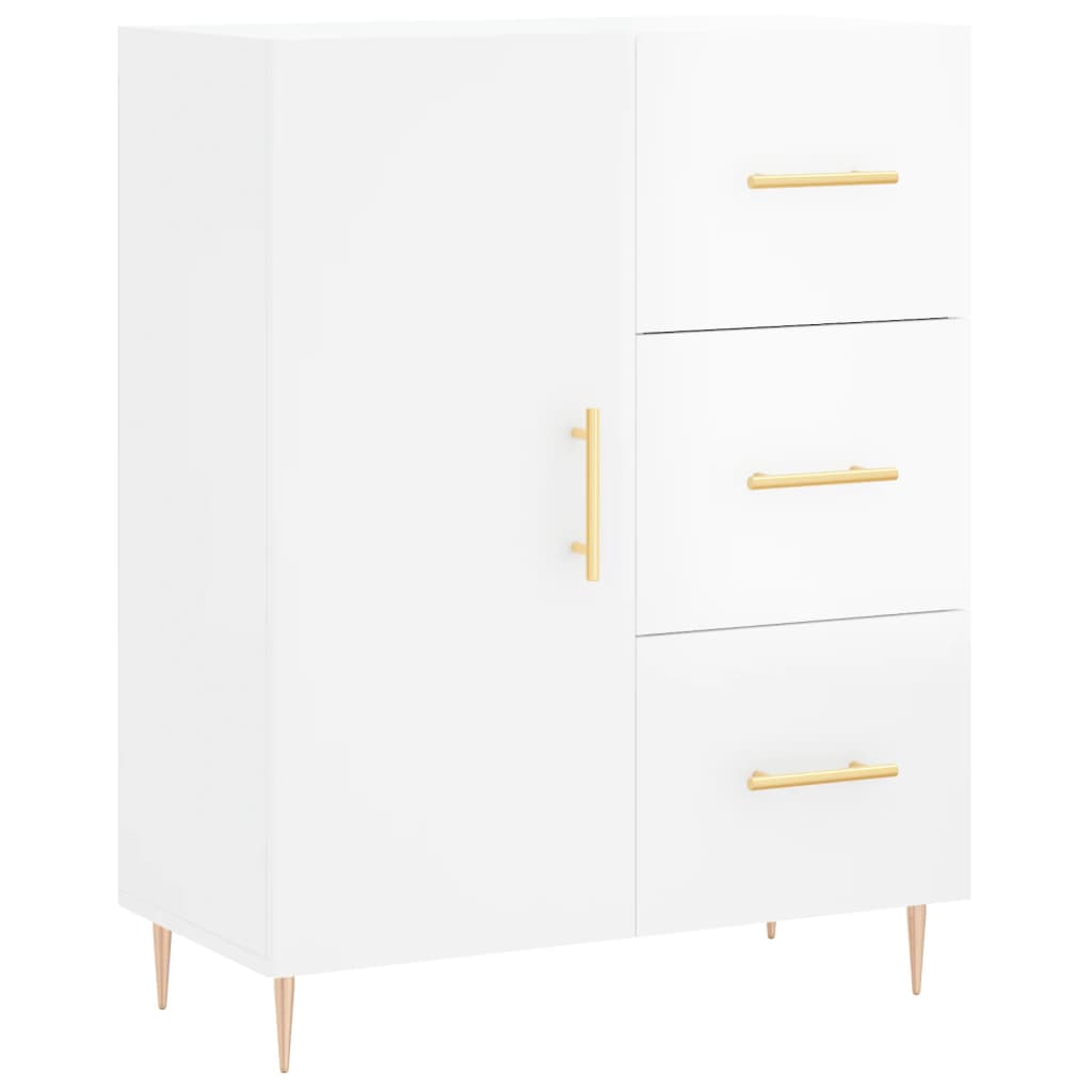 Sideboard Hochglanz-Weiß 69,5x34x90 cm Holzwerkstoff
