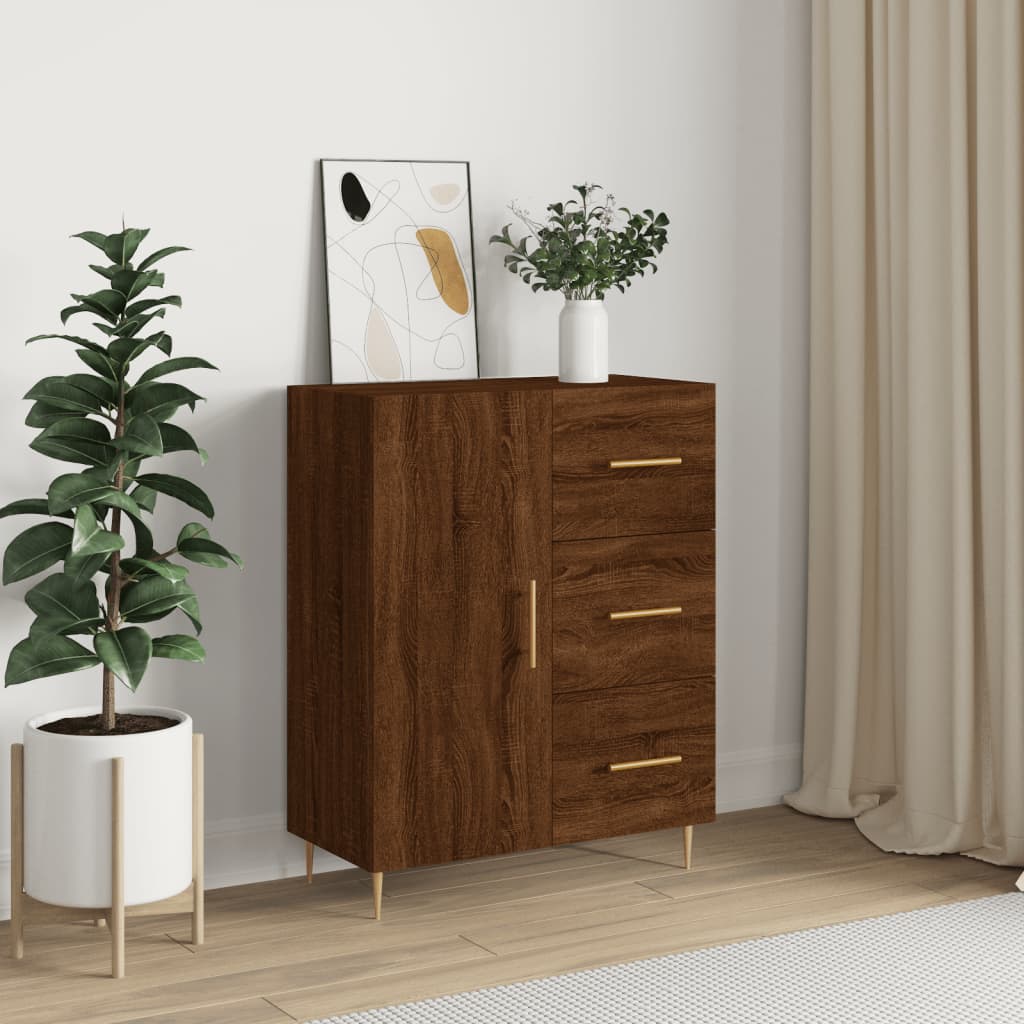 Sideboard Braun Eichen-Optik 69,5x34x90 cm Holzwerkstoff
