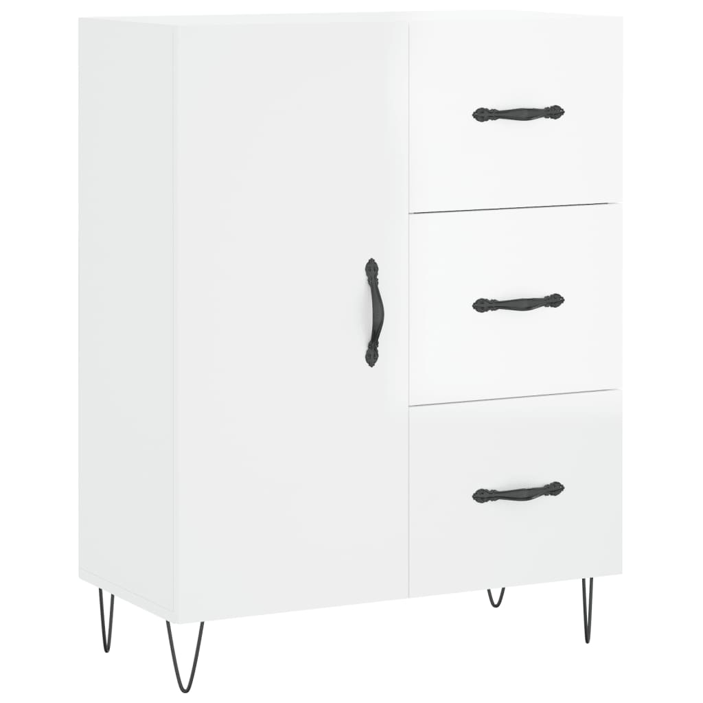 Sideboard Hochglanz-Weiß 69,5x34x90 cm Holzwerkstoff