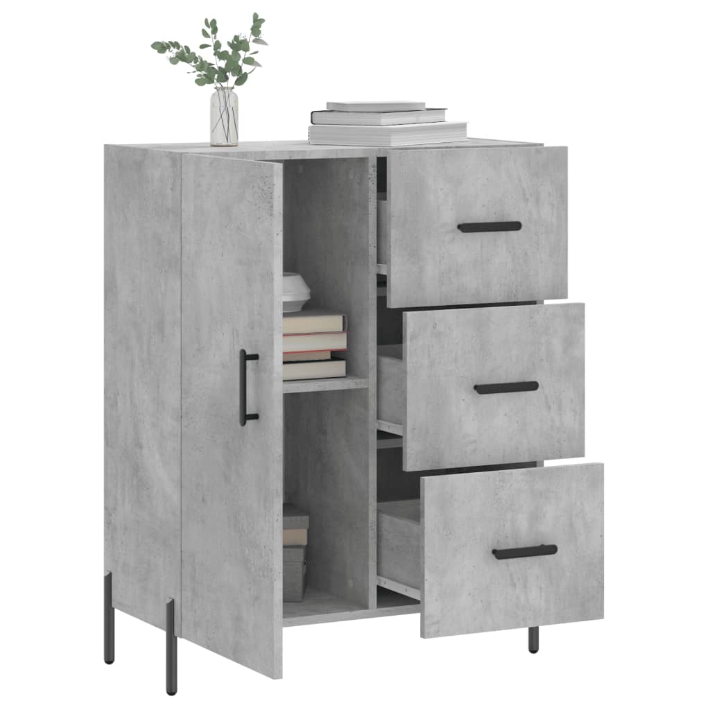 Sideboard Betongrau 69,5x34x90 cm Holzwerkstoff