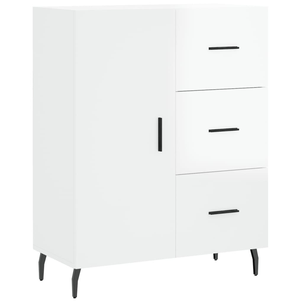 Sideboard Hochglanz-Weiß 69,5x34x90 cm Holzwerkstoff