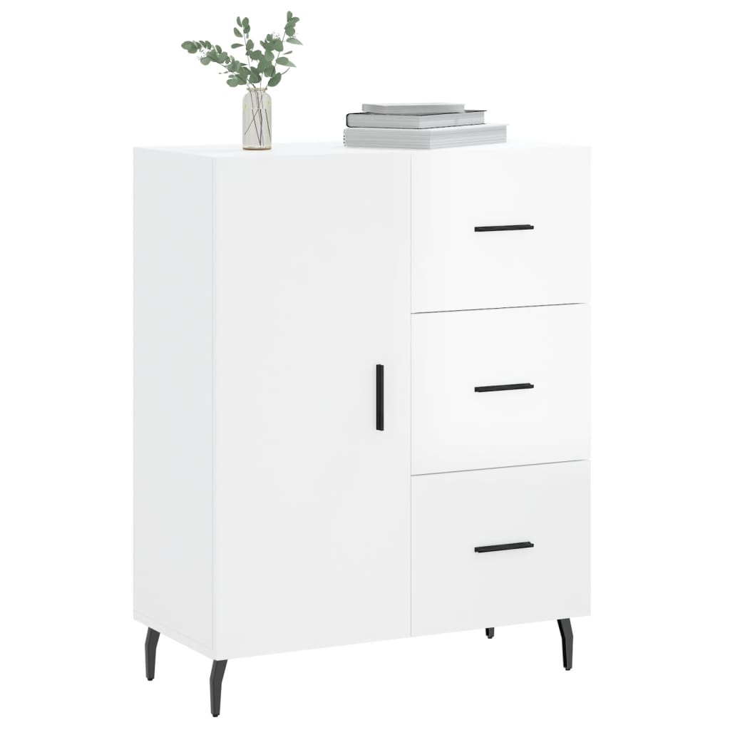 Sideboard Hochglanz-Weiß 69,5x34x90 cm Holzwerkstoff