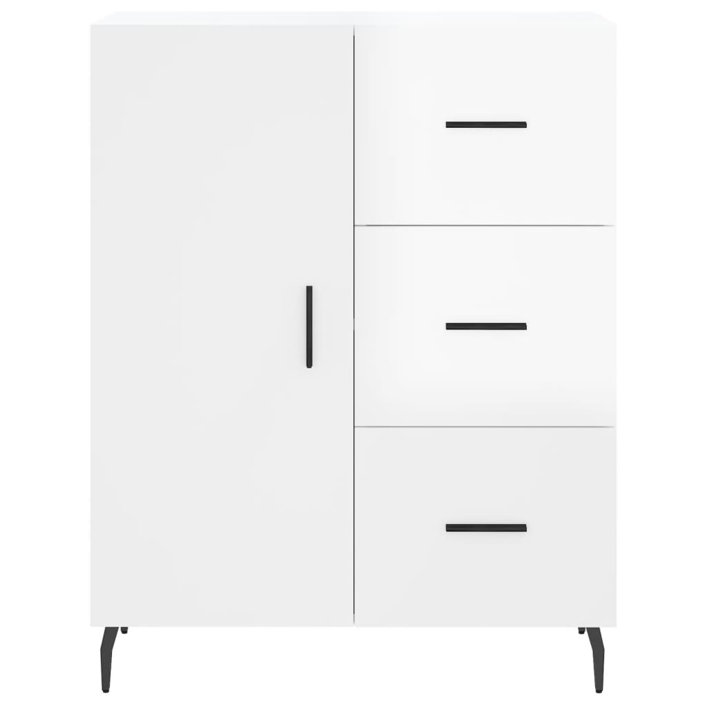 Sideboard Hochglanz-Weiß 69,5x34x90 cm Holzwerkstoff
